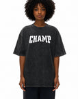 Snow Washed Oversized Cotton T-Shirt - Champ