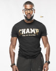 Black and Gold Crew Neck T-Shirt
