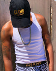 Black and Gold Vintage Hat