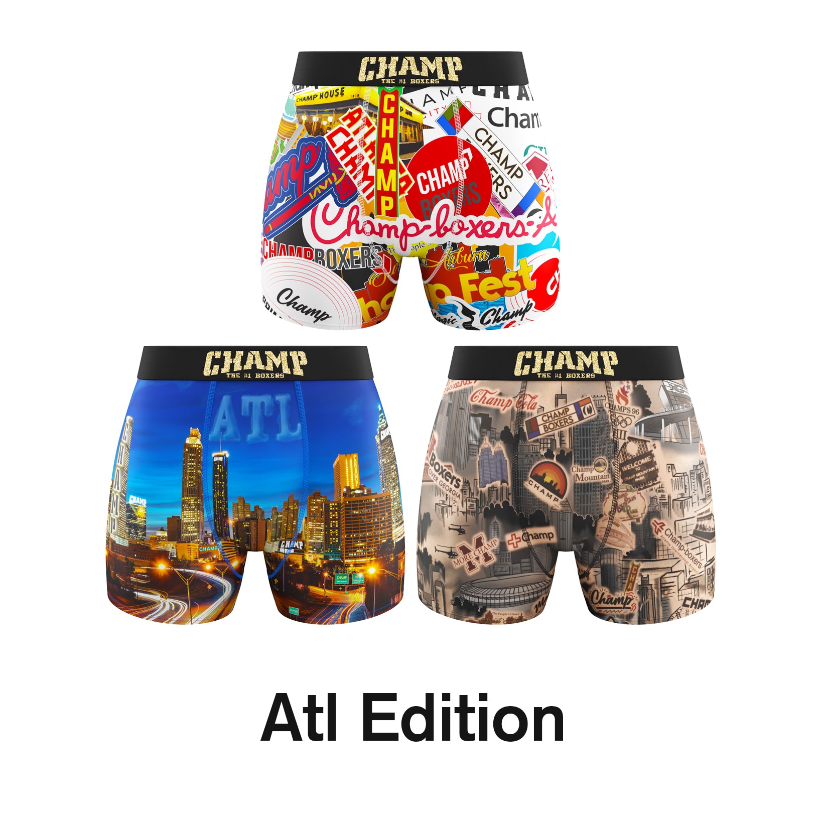 Large (3638) Men's Boxer Briefs Premium Drip Underwear Champ The