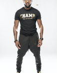 Black and Gold Crew Neck T-Shirt