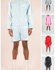 STRIPE WINDBREAKER SHORTS SET