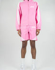 STRIPE WINDBREAKER SHORTS SET