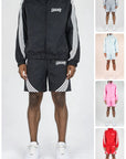 STRIPE WINDBREAKER SHORTS SET