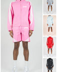 STRIPE WINDBREAKER SHORTS SET