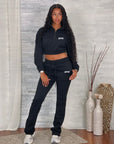 Women’s Half Zip Pullover Fleece & Stacked Pants Set