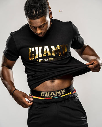 Black and Gold Crew Neck T-Shirt