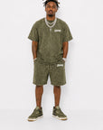 ACID WASH T-SHIRT and ACID WASH FLEECE SHORTS SET - CHAMP