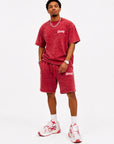 ACID WASH T-SHIRT and ACID WASH FLEECE SHORTS SET - CHAMP