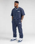 Acid Wash T-Shirt &  Acid Wash Stack Fleece Pants SET - CHAMP