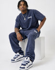 Acid Wash T-Shirt &  Acid Wash Stack Fleece Pants SET - CHAMP