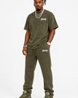 Acid Wash T-Shirt &  Acid Wash Stack Fleece Pants SET - CHAMP