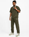 Acid Wash T-Shirt &  Acid Wash Stack Fleece Pants SET - CHAMP