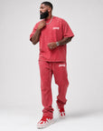 Acid Wash T-Shirt &  Acid Wash Stack Fleece Pants SET - CHAMP
