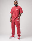 Acid Wash T-Shirt &  Acid Wash Stack Fleece Pants SET - CHAMP