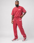 Acid Wash T-Shirt &  Acid Wash Stack Fleece Pants SET - CHAMP