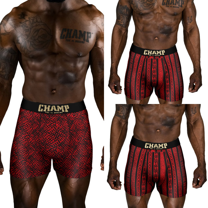 Men's Thai Silk Boxer Shorts 3 Pairs Black Boxers Underwear Briefs / M L XL  2XL