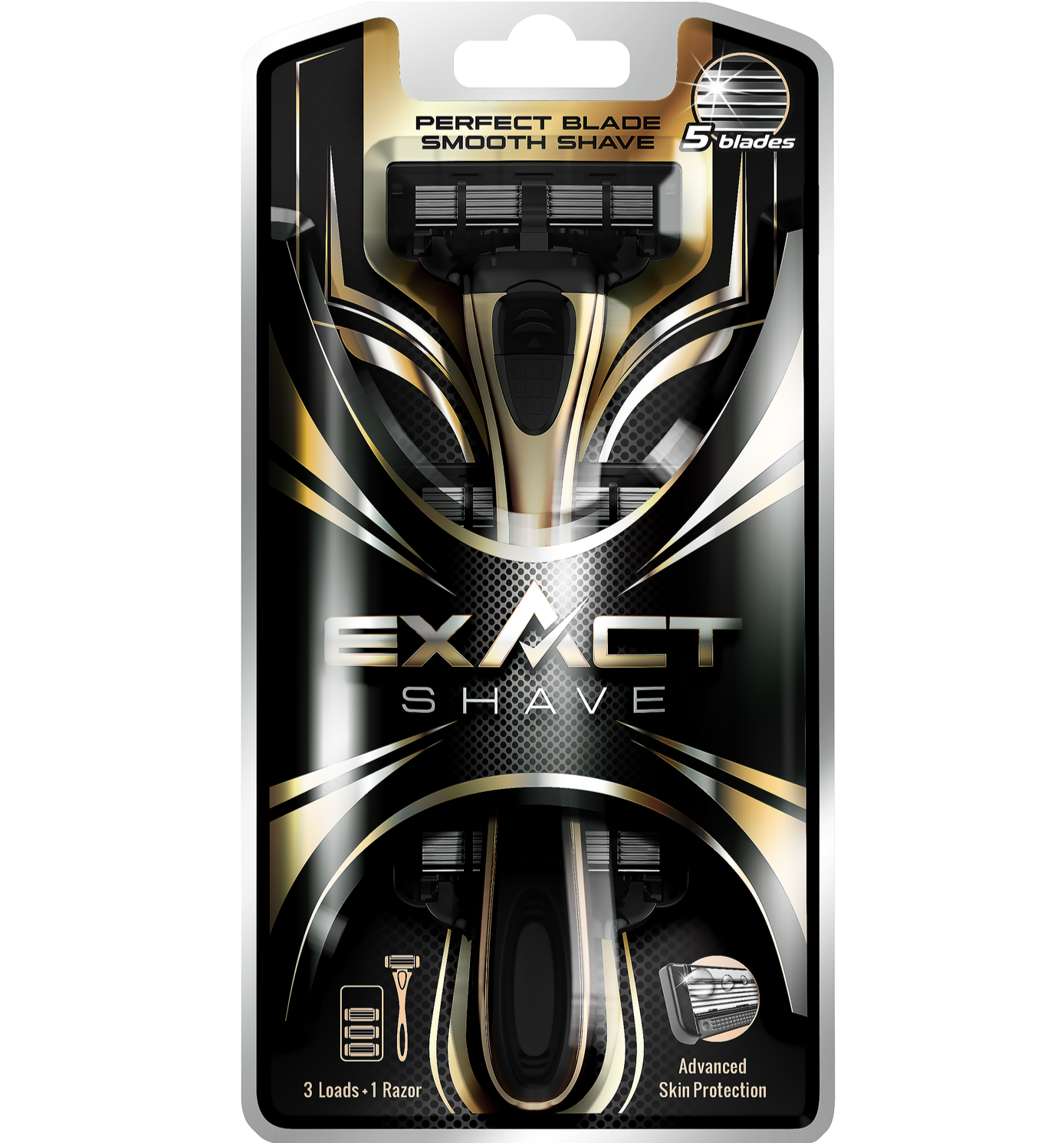 EXACT SHAVE 5 Blade Razor (4 Razors in 1)