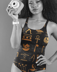 Hieroglyph BLK/GLD Women's One-Piece Swimsuit