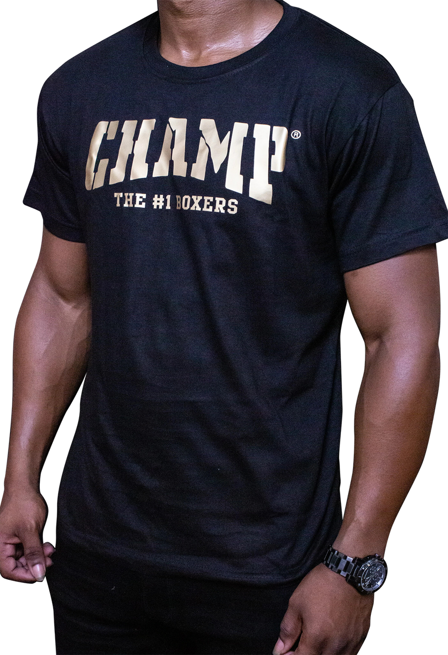 Black and Gold Crew Neck T-Shirt
