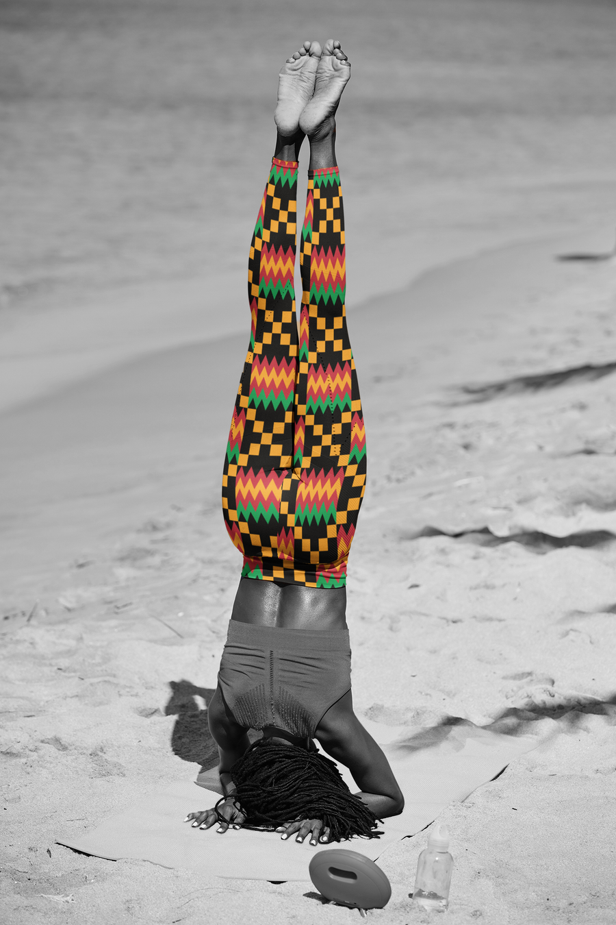 Kente Women's Top Stitch Yoga Leggings